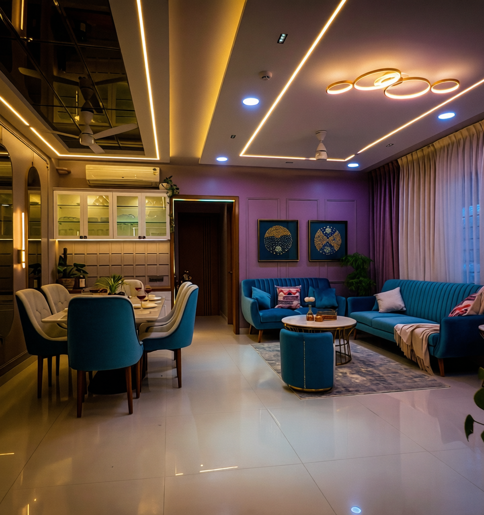 Kimaya Greens apartment interior at Sikka Kimaya Greens, IT Park Sahastradhara, Dehradun — Dios Arch Design